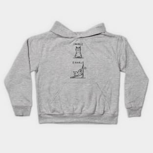 Inhale Exhale American Shorthair Kids Hoodie